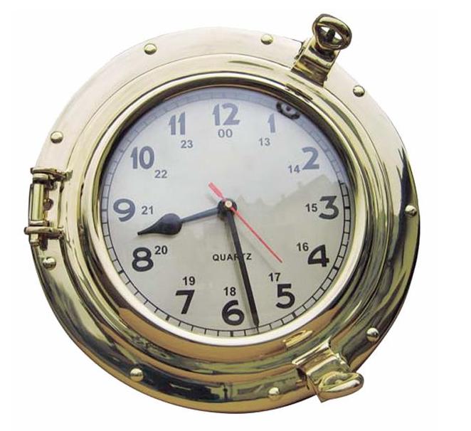 Nástenné hodiny - lodné okno Φ 18 / 28,5 cm