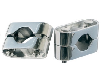 Nerezový adaptér pre montáž koša na zábradlie ø 22-25 mm