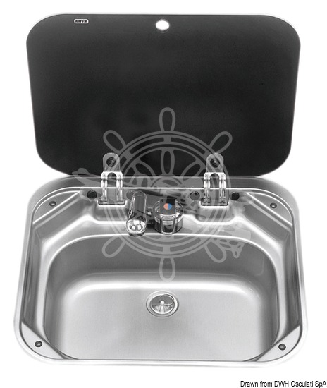 Nerezový drez s krytom