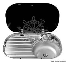 Nerezový drez s krytom