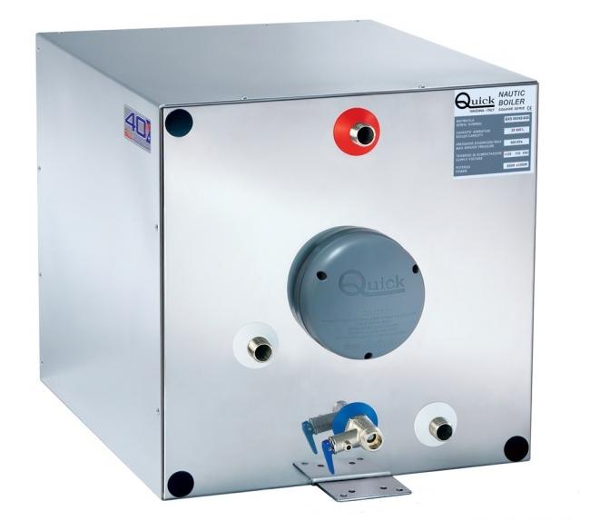 Nerezový hranatý bojler na teplú vodu QUICK - 25 L