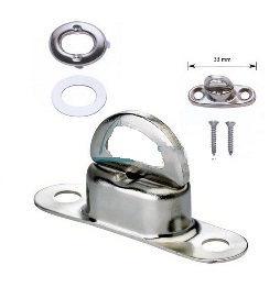 TENAX očká na plachtu z poniklovanej mosadze - set 4ks