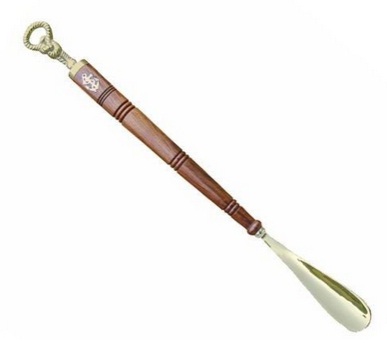 Obuvák mosadzný s drevenou rukoväťou extra dlhý 62 cm