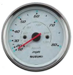 Otáčkomer 80mph 130 km/h, biely