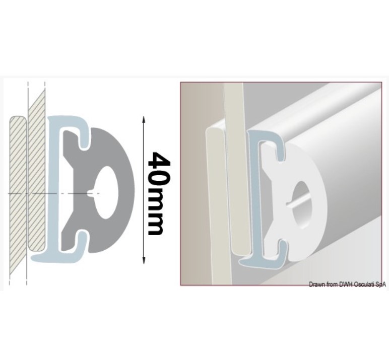 PVC Obvodová odierka  40 mm - vonkajšia časť