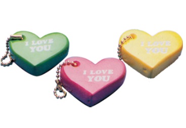 Plávajúca kľúčenka srdce