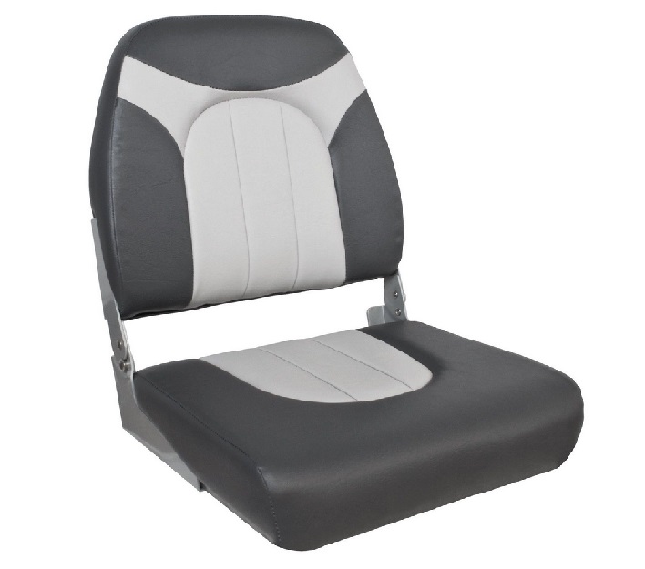 Polstrované sedadlo DELUXE - antrazit - biela