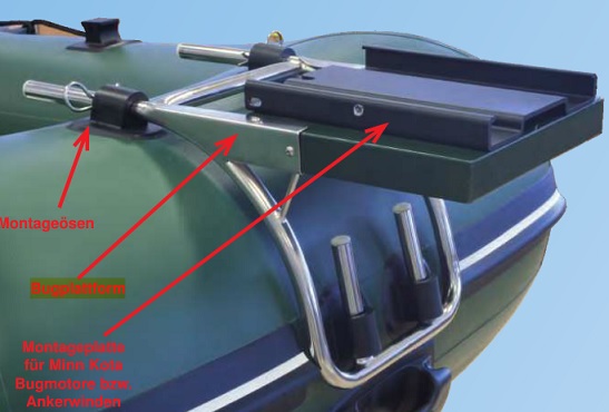 Predná platforma pre montáž elektromorov a navijákov bez montážnych očiek