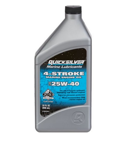 QUICKSILVER SAE 25W-40 motorový olej pre 4-takt. zabudované motory 1L