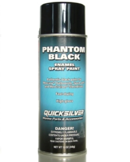 QUICKSILVER PHANTOM BLACK spray paint čierny pre lodné motory MERCURY/MERCRUISER