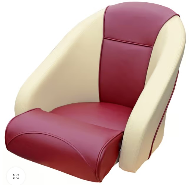 Kapitánske kreslo vyklápacie - béžovo-bordová