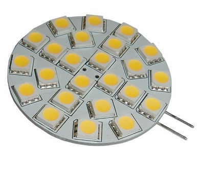 SMD LED žiarovka 24 LED, G4 pripojenie