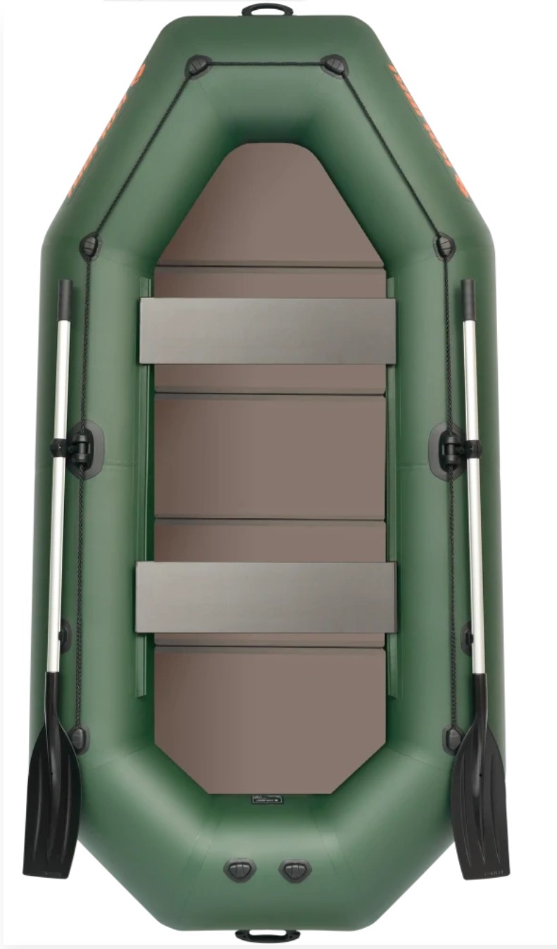 KOLIBRI K-300 CTP nafukovací čln s pevnou podlahou + držiak motora - zelený