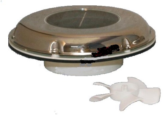 Solárny ventilátor s nabíjacou batériou