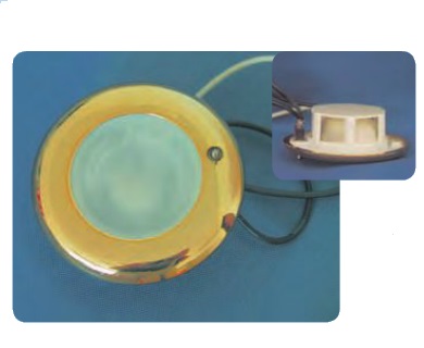 Stropné svetlo guľaté vstavané - mosadz