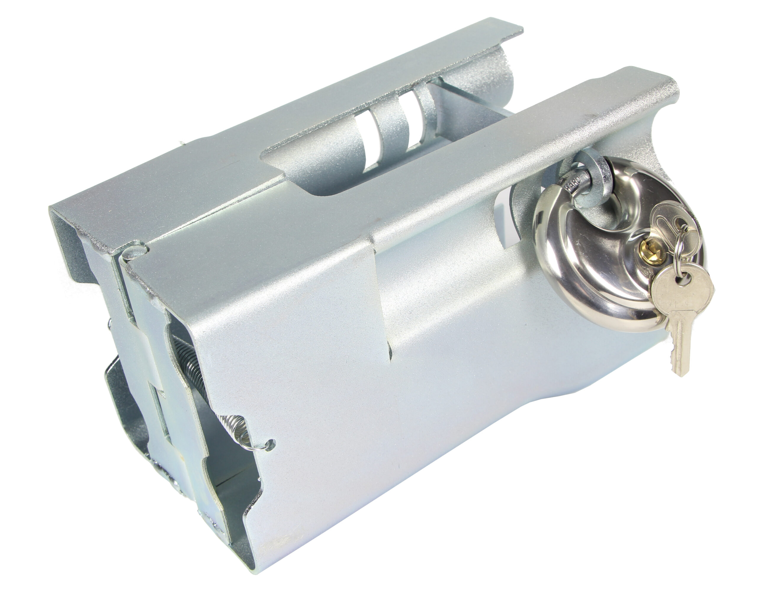 Zariadenie proti krádeži prívesného vozíka s diskovým zámkom