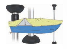 Teleskopický stĺpik pod kryciu plachtu 660 - 1020 mm