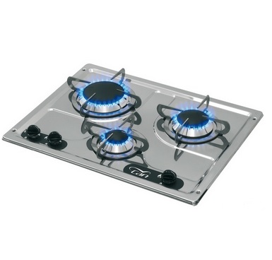 Trojhoráková plynová varná doska- 470 x 360 mm