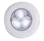 Vodotesné vstavané LED svetlo s 3 kontrolkami BIELE