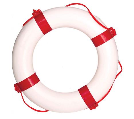 Záchranné koleso bielo-červené 57 / 35 cm