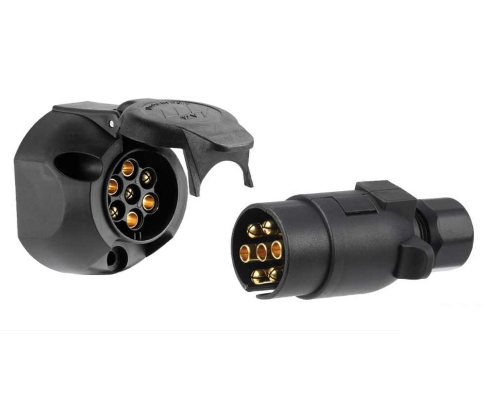 Zásuvka + zástrčka pre lodné prívesy - 7 pólová