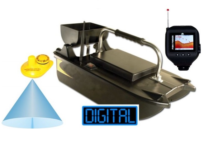 Zavážacia loďka a bezdrôtový sonar v hodinkách