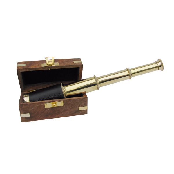 Ďalekohľad v drevenej krabičke - 25 cm