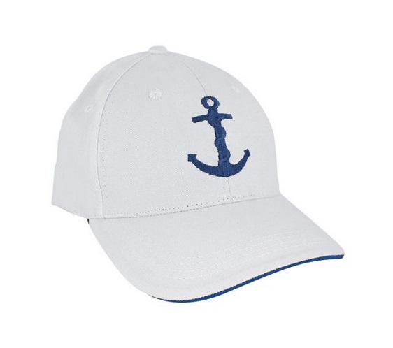 Šiltovka s kotvou - biela