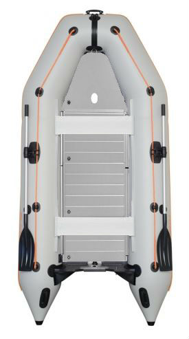 KOLIBRI KM-330 D, vystužená hliníková podlaha - sivý