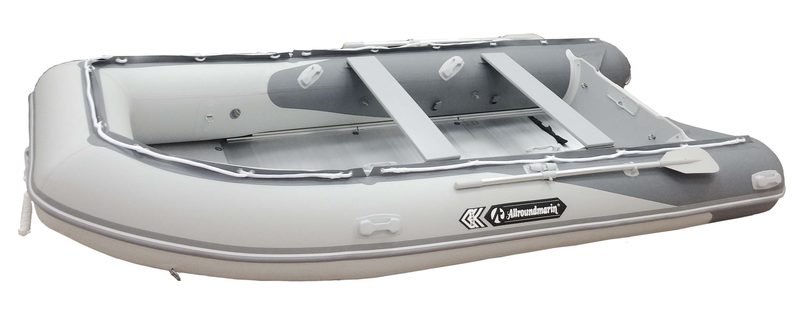 ALLROUNDMARIN POKER 460 Nafukovací čln hliníkovou podlahou - sivý