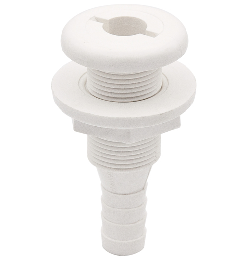 Palubná priechodka plastová biela s 3/4″ hadicovým pripojením