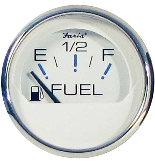 FARIA palivomer - biely číselník v niro ráme