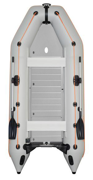 KOLIBRI KM-360 D, vystužená hliníková podlaha - sivý