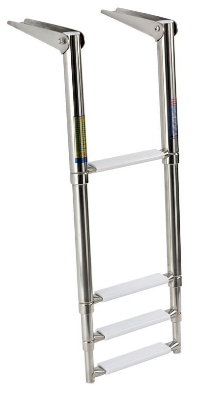 Nerezový teleskopický rebrík 31,5 cm - 4 schodíky