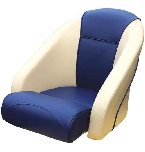 Kapitánske kreslo vyklápacie - béžovo-modré